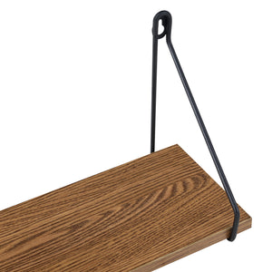 Estantería de pared Randers 3 piezas diferentes tamaños tono de madera oscura en.casa