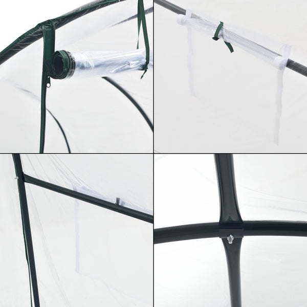 Túnel de invernadero Grünwald 200x300x190cm PVC Transparente [en.casa]