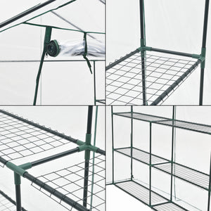 Invernadero Grünau con estantes 200x200x220cm Transparente [en.casa]