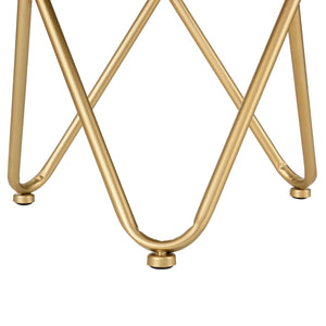 Taburete Katrineholm Taburete tapizado hasta 100 kg Negro/Color latón [en.casa]