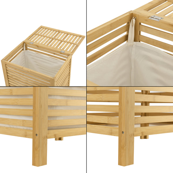 Cesto de ropa de bambú Skövde [en.casa]