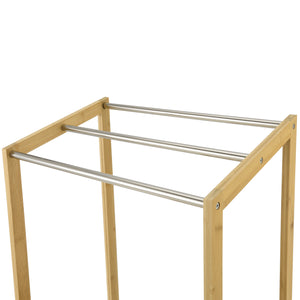 Soporte para toallas de bambú Kautokeino 51x31x85 cm [en.casa]