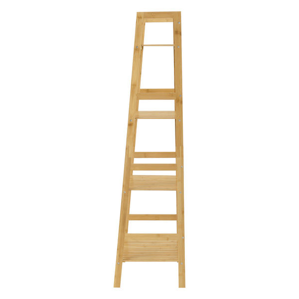 Estantería de escalera de bambú Vinje 48x32x123cm [en.casa]