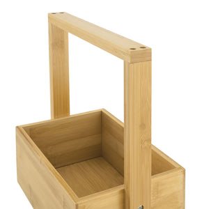 Estantería de baño Bardu con 4 compartimentos 28x16x88cm Bambú [en.casa]