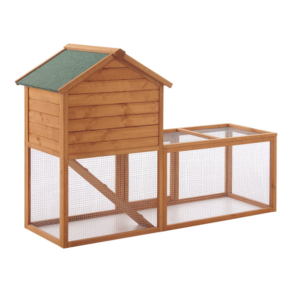 Casa para conejos Kelkheim 110x160x61cm madera de abeto [en.casa]
