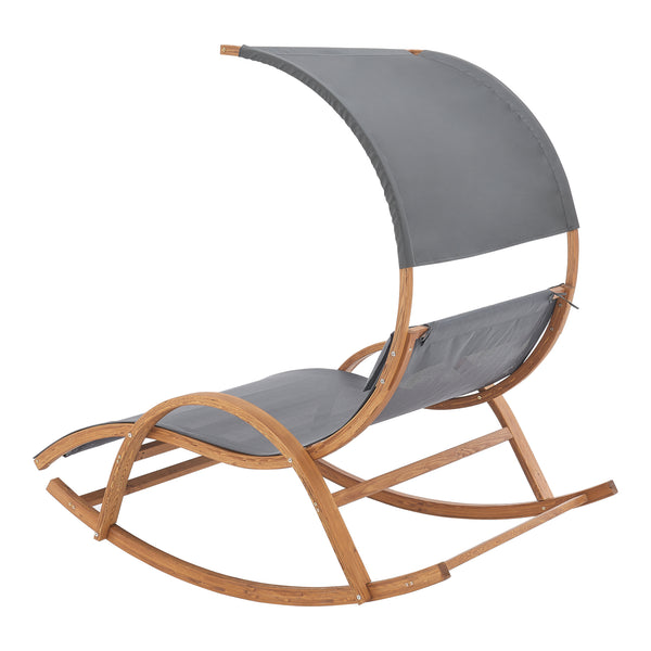 Tumbona columpio Kasos 181x135x190cm Gris oscuro [en.casa]