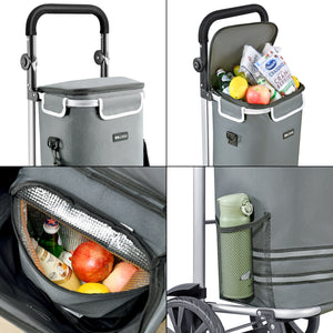 Carrito de compras Namborn 41 litros hasta 20 kg Gris oscuro [en.casa]