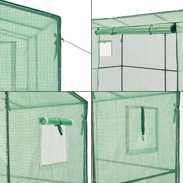 Invernadero Vlaardingen 198x78x200cm Verde [en.casa]