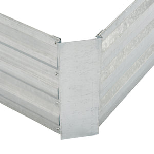 Parterre de plantas Barneveld 90x90x30cm Acero Plata [en.casa]