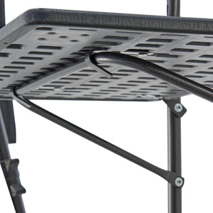 Mesa colgante Badolato 83,5x60x60 cm Cuadrada Gris oscuro [en.casa]