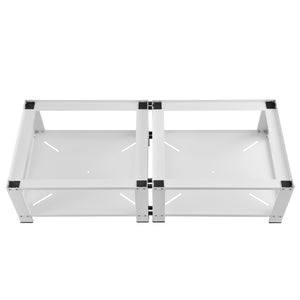 Base para lavadora doble Cremlingen 150 kg Blanco [en.casa]
