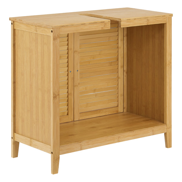 Mueble bajo lavabo de bambú Värmdö 60x67x30cm [en.casa]