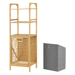 Estante para ropa de bambú Tidaholm 118x39,5x30,5cm [en.casa]