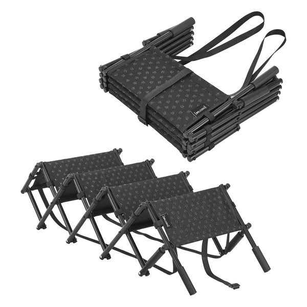 Escalera para perros Colchester de 4 niveles hasta 55 kg Metal/Poliéster [en.casa]