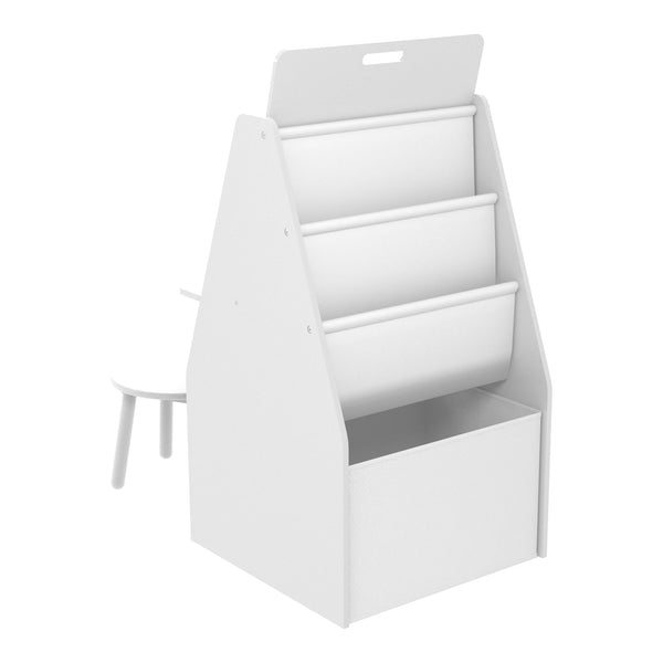 Mesa infantil con pizarra Ferrol 88x51x49 cm Blanco [en.casa]