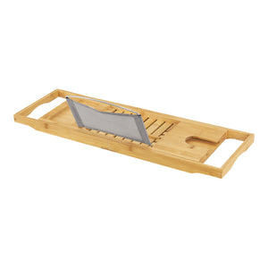 Estante para bañera Orivesi de bambú extensible 70 - 105,5 cm [en.casa]