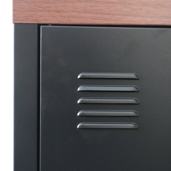 Mesa de televisión Pälkäne 58 x 113 x 40 cm Negro / aspecto madera [en.casa]