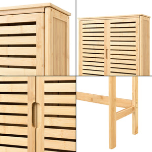 Armario de baño Geta 170 x 66 x 23 cm Bambú [en.casa]