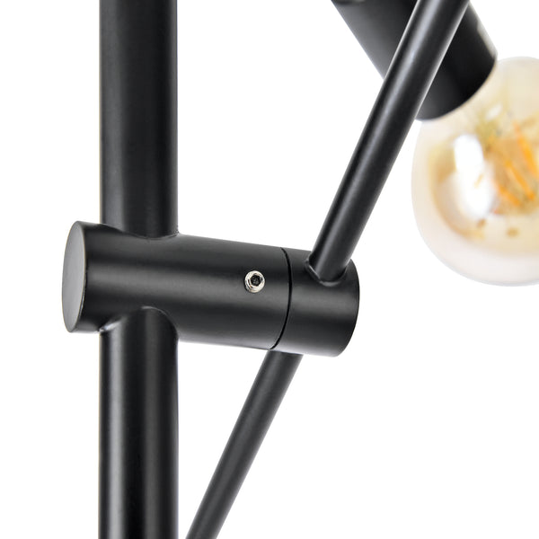 Lámpara de pie Craigavon 154cm x 28cm Negro [lux.pro]