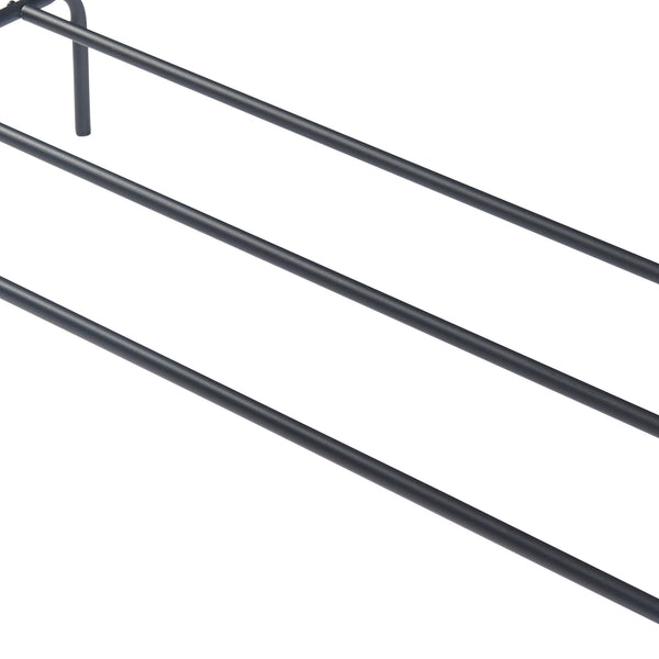 Perchero Bramming con dos barras para ropa 147 x 116 x 54 cm Negro [en.casa]