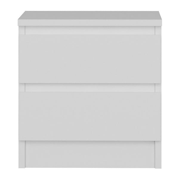 Mesita de noche Fuglebjerg 42x40x37 cm Blanco [en.casa]