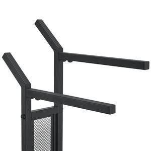 Toallero Telavi Acero 88x40x20cm Negro / Aspecto Madera [en.casa]