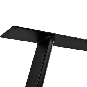 Estructura de mesa Lyngby juego de 2 acero 72x55cm negro [en.casa]
