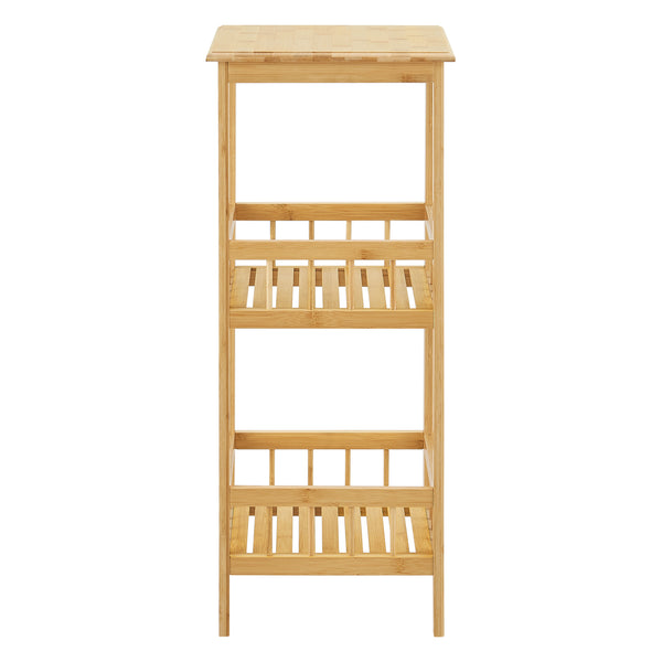 Estantería de pie Pyhäjärvi Bambú 79x33x33 cm Natural [en.casa]