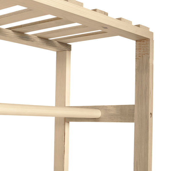 Perchero Løgumkloster 160x64x30 cm Madera de pino [en.casa]