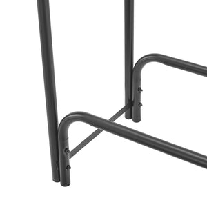 Estante para leña Kwethluk acero 124x124x34,5cm negro [casa.pro]