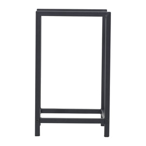Estante para leña Torsås 40x30x50cm de acero negro [en.casa]