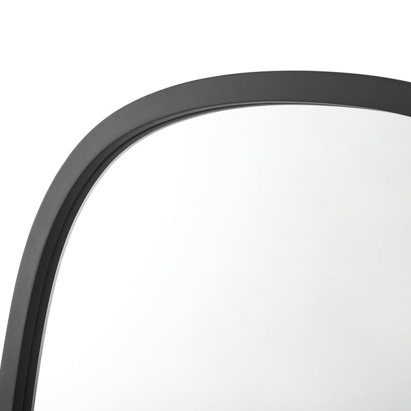 Espejo de pared Copertino 70x50 cm Negro, mate [en.casa]