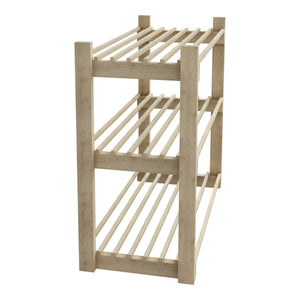Estantería para zapatos Them con 3 estantes de madera de pino [en.casa]