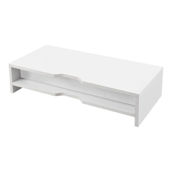 Soporte para monitor Ruovesi 12x51x25cm Blanco [en.casa]