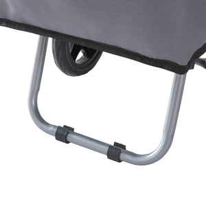 Carrito de compras Nørre Gris oscuro / Negro [en.casa]