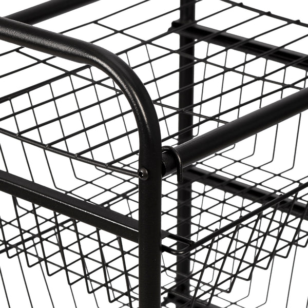 Carro de cocina Rudbjerg metal negro [en.casa]