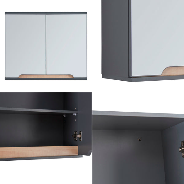 Armario con espejo Gescher [en.casa]