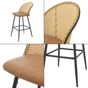 Taburetes de bar Gausdal juego de 2 marrón / negro [en.casa]