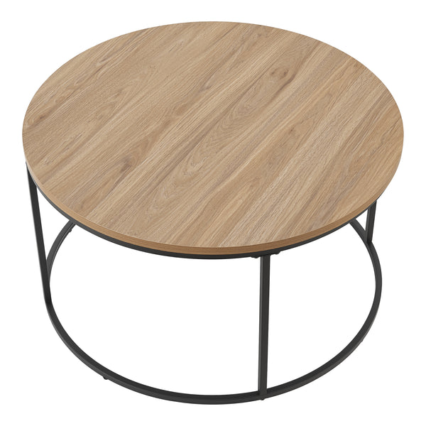Mesa de centro Kuhmoinen 45xØ80 cm Negro [en.casa]