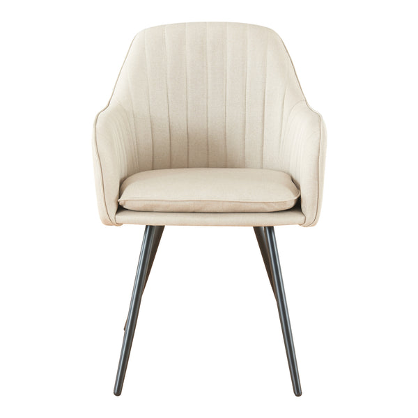 Silla de comedor Kannonkoski en juego de 2 beige [en.casa]