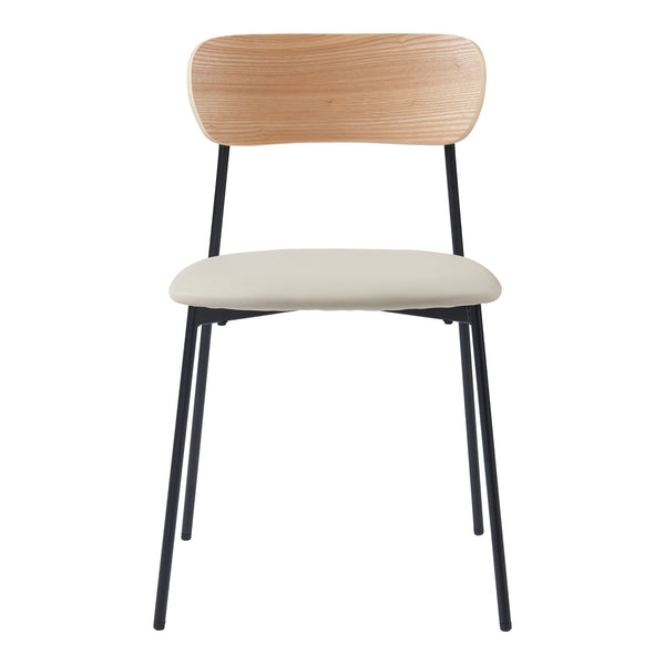Silla de comedor Jyväskylä juego de 2 78x45x48 cm beige [en.casa]