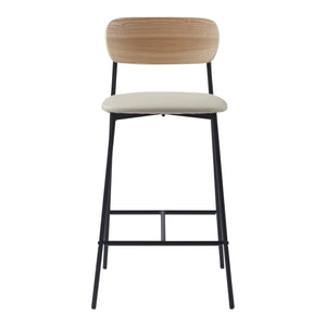 Taburete Jyväskylä Juego de 2 89x40x45 cm Beige [en.casa]