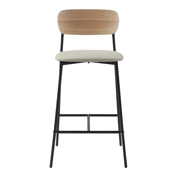 Taburete Jyväskylä Juego de 2 89x40x45 cm Beige [en.casa]