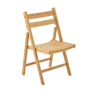 Silla plegable Gran de bambú en set de 2 [en.casa]