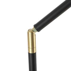 Lámpara de pie Stockport 139cm Negro/Oro [lux.pro]