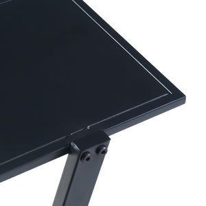 Estantería de pie Rollag 72x40x25cm de metal negro [en.casa]