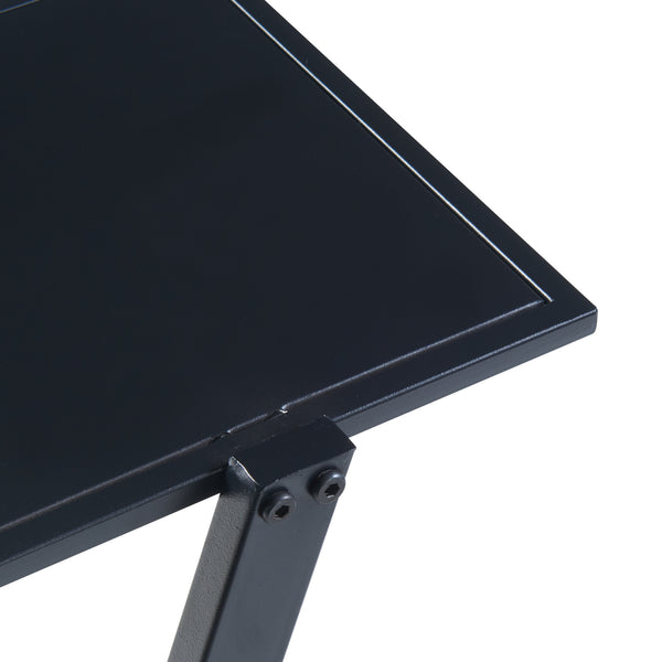 Estantería de pie Rollag 72x40x25cm de metal negro [en.casa]