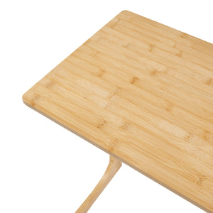 Mesa para portátil Hægebostad 65x60x40 cm Bambú [en.casa]