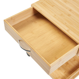 Mesa rodante Jokkmokk 56,5x43x43 cm Bambú [en.casa]