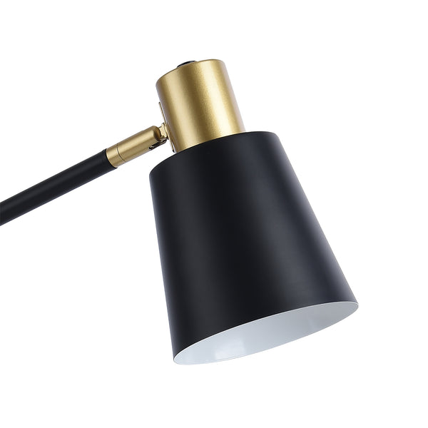 Lámpara de mesa Abergele Negro / Dorado [lux.pro]